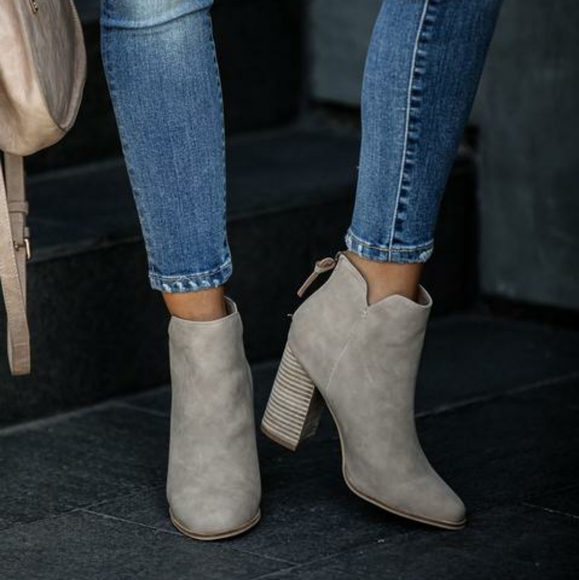 Norah Ankle Bootie • Light Taupe - Picture 4 of 4